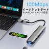 USB C Hub with Wired LAN 5Gbps Data Card LAN Audio Power Compatible with MacBook iPad and other and Android Systems 9-in-2 C-A Connector, Adapter,