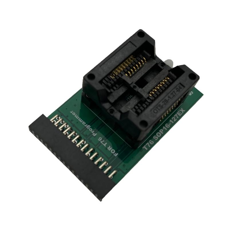 Fast Speed SOP16 Programming Adapter 300mil 1.27mm Spacing Optimized For 25 Series Chip And T76 Devices