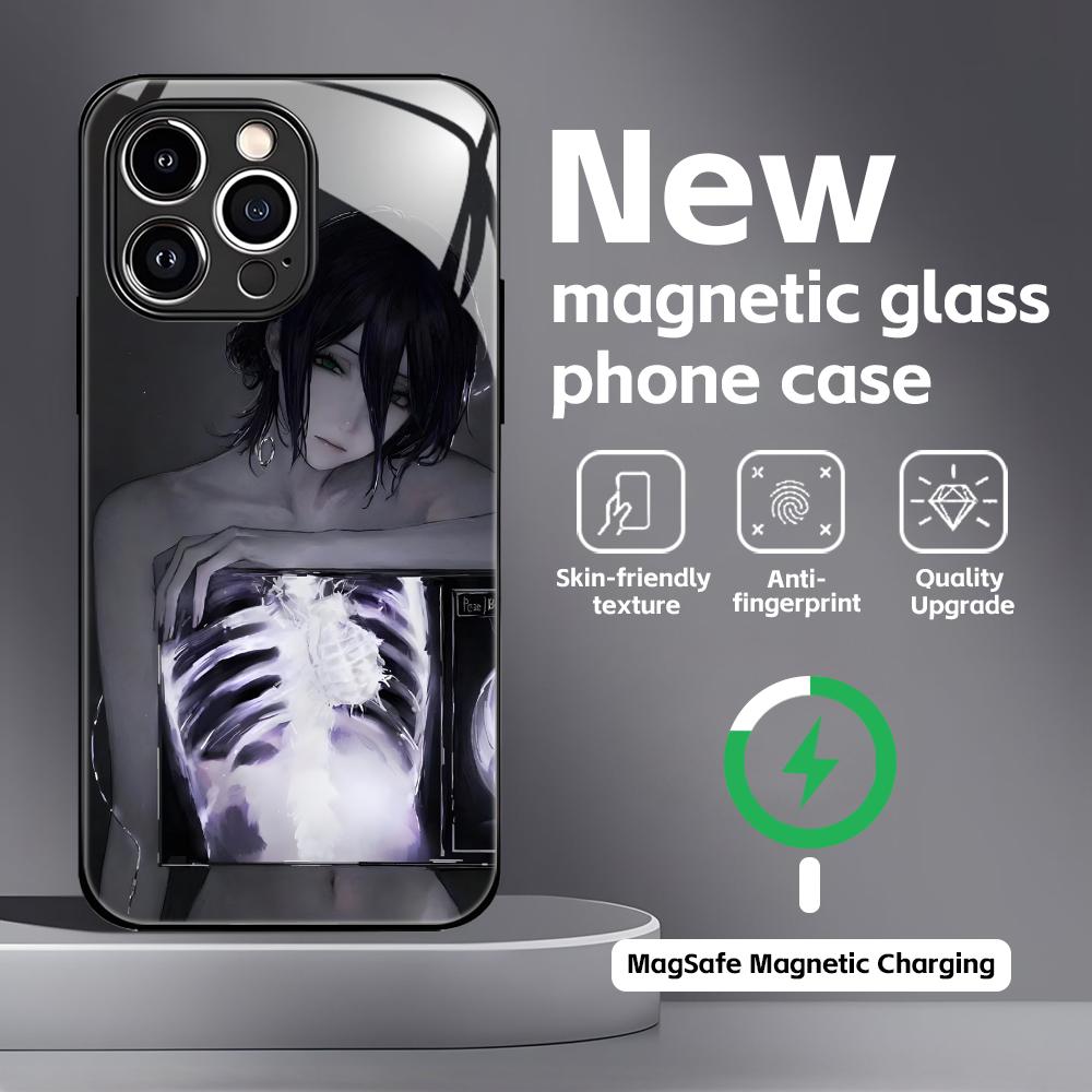 

Anime Chainsaw Man Phone Case For iPhone17 16 15 14 13 12 11 X XR XS 8 Plus Mini Pro Max Glass Magnetic Case iPhone 16e