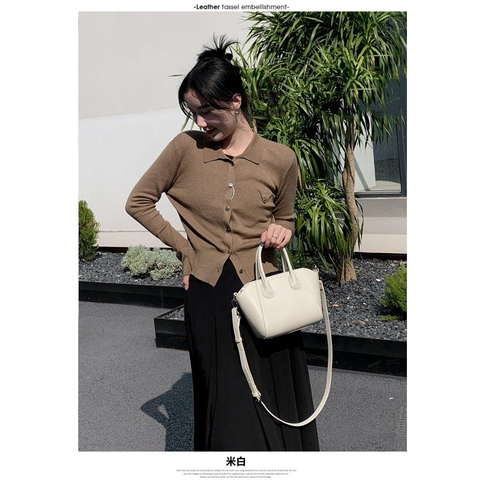 Niche Handbag Wing Bag Temperament Cowhide Large Capacity Commuting Shoulder Dumpling Bag Messenger Bag Women