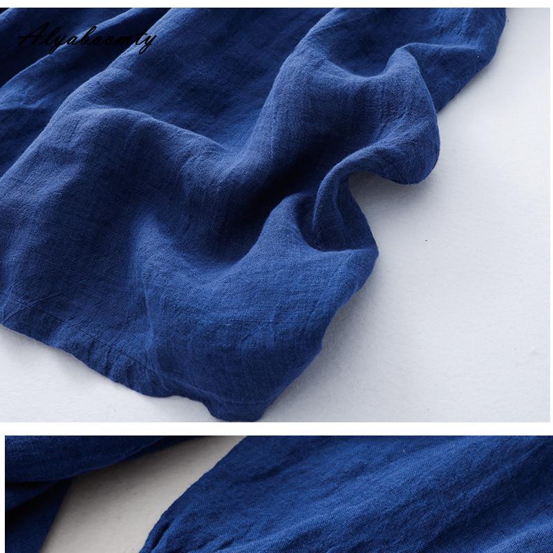 Japanese Mori Girl Spring Autumn Women Midi Dress Ruffled Collar Navy Blue Lace Up Dress Long Sleeve Vintage Elegant Cotton Dress