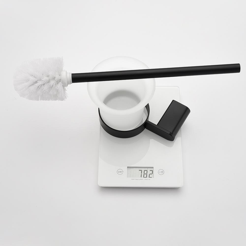 New Toilet Brush Holders Stainless Steel Matt Black Toilet Bowl Brush Clean Ceramic Bathroom WC Accessories