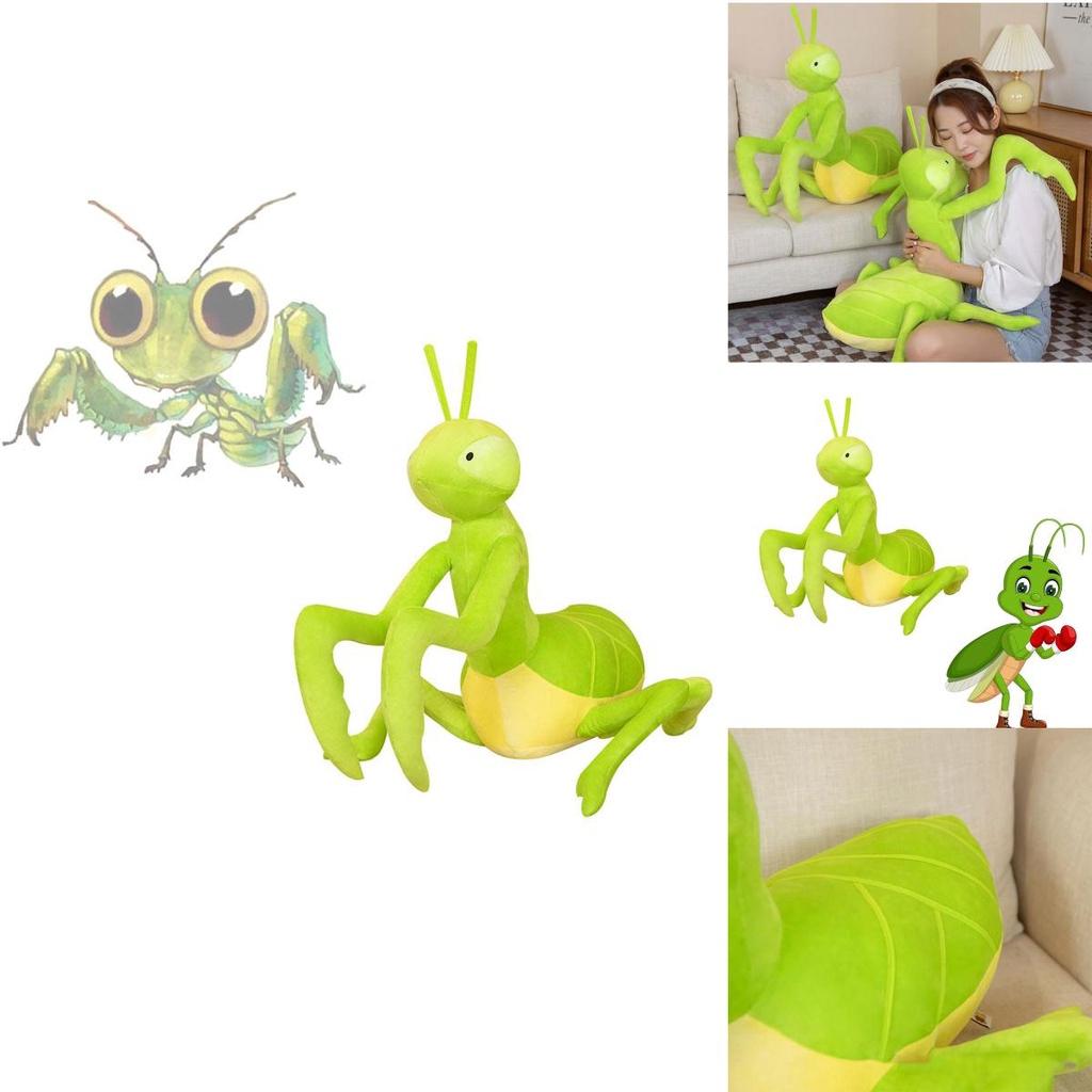Large Plush Praying Mantis Stuffed Toy Super Soft Short Plush Cute And Creative Doll For Wholesale