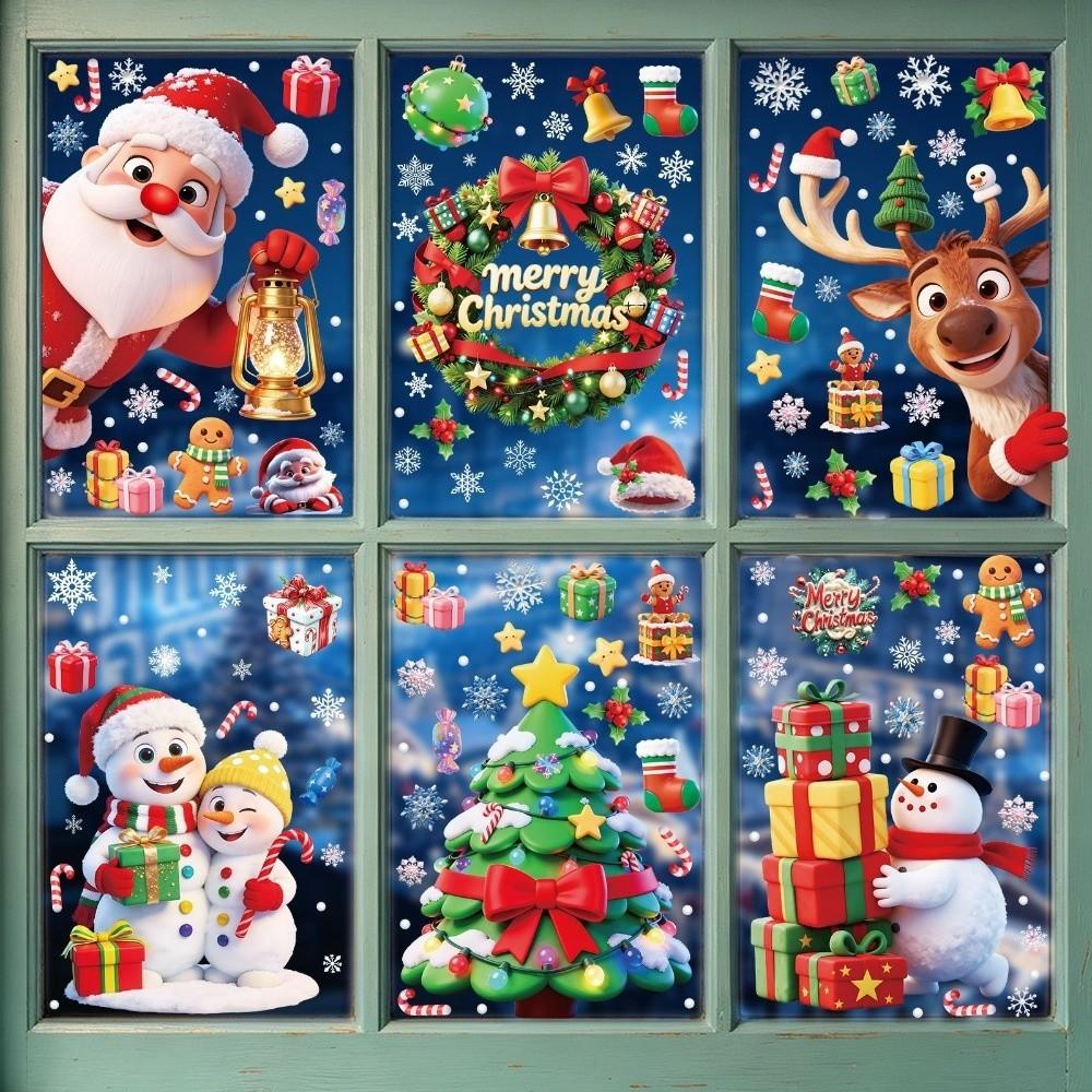 Electrostatic Merry Christmas Window Sticker Holiday Window Stickers  Christmas Gift