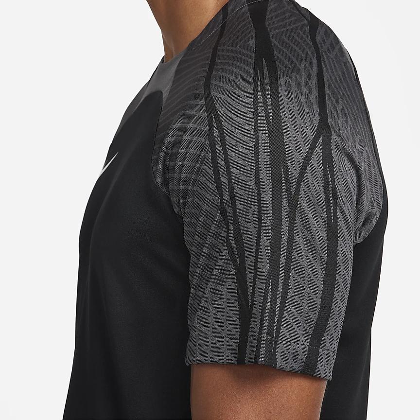 Nike Dri-Fit Logo Round Neck Pullover Comfortable Quick-Dry Casual Short Sleeve Football Shirt Men tops Black Coal-Black White HF0525-010