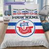 Benutzerdefinierte Bettwäsche FC Hansa Rostock, Steppbett-Set Bettbezug Kissenbezug Heim-Geburtstagsgeschenk(1 Bettbezug + 2 Kissenbezüge, ohne Füllung) -HE63