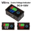 2-wire Digital Voltage Indicator Acid Battery Lithium Universal with Touch Switch 8-100V Lithium Battery Capacity Meter Tester