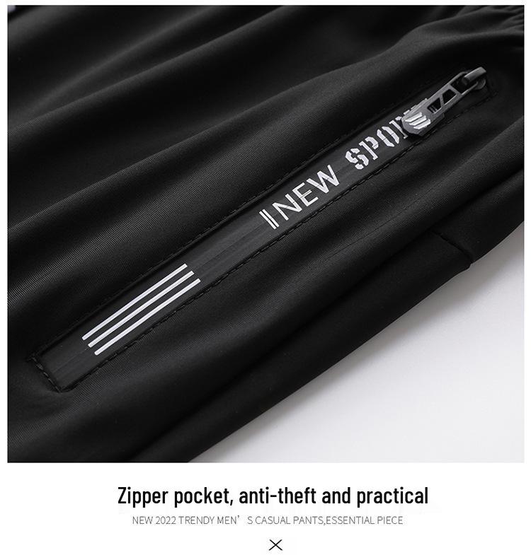 Men's Summer Ice Silk Quick-Dry Elastic Shorts - Lightweight, Breathable Sportswear for Youth.