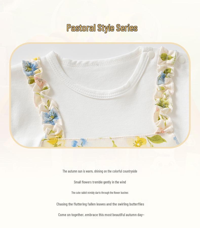 Floral Baby Girl 2-Piece Set: Long Sleeve Top & Pants for 0-6 Years