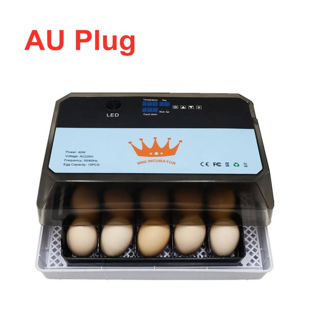 Mini Inkubator Domowy Inkubator Wylęgarka 15 Jaj Automatyczny Regulator Temperatury dla Kur Kaczek Przepiórek Gęsi Gołębi