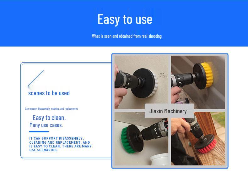 6-Piece Electric Drill Cleaning Brush Set