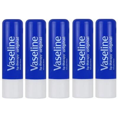 Vaseline Lip Therapy Stick 4.8 G, Original, 4.8g, 5 Pieces