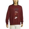Nike Club Fleece Letter Crewneck Fleece Casual Long Sleeve American Vintage Sweatshirt Men sweatshirt Team-Red FN2611-677