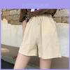 Cotton Short Pants For Women Summer High Waist Wide Leg Casual Pants Leisure Wear