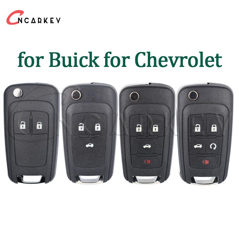 For Buick For Chevrolet Cruze Epica Lova Camaro Impala Aveo Malibu Sail Orlando Trax Spark Remote Key Shell 2345Buttons Key Case