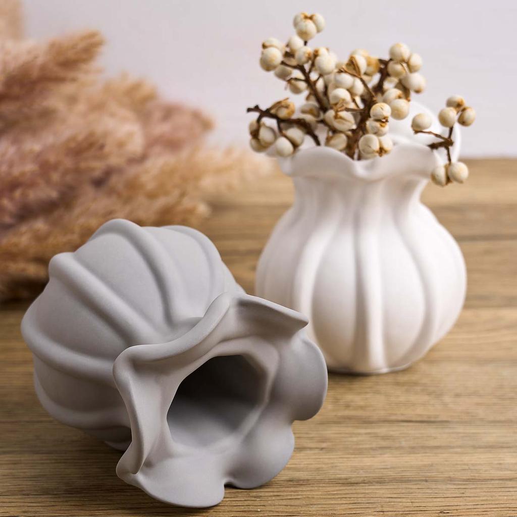 Blumenform Vase Silikonform DIY Hydroponisches Reagenzglas Blumentopf Gießformen Gips Harz Kerzenständer Bastelmaterial