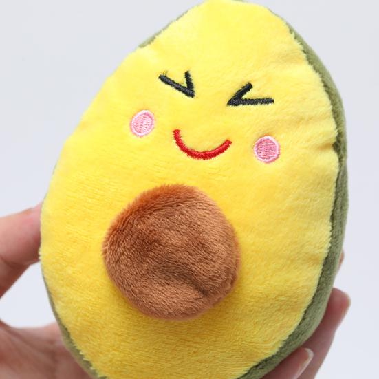 Hund Backenzahn Spielzeug Bissfest Weich Bequem Niedliche Avocado Form Haustier Hund Kauen Geräusch Spielzeug Haustierbedarf