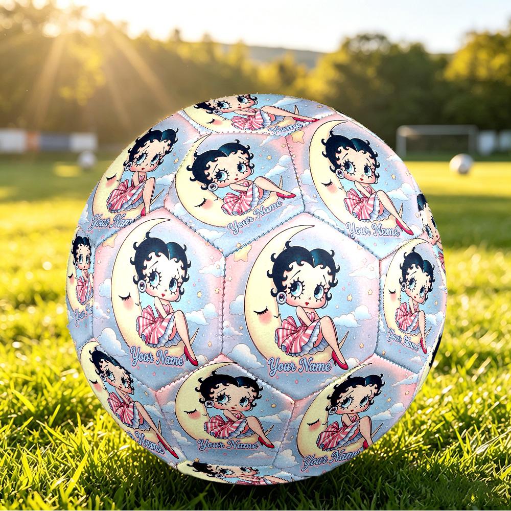 Size 5 FootballBetty Boop Durable PU Soccer Ball for Sports Training Outdoor Competition