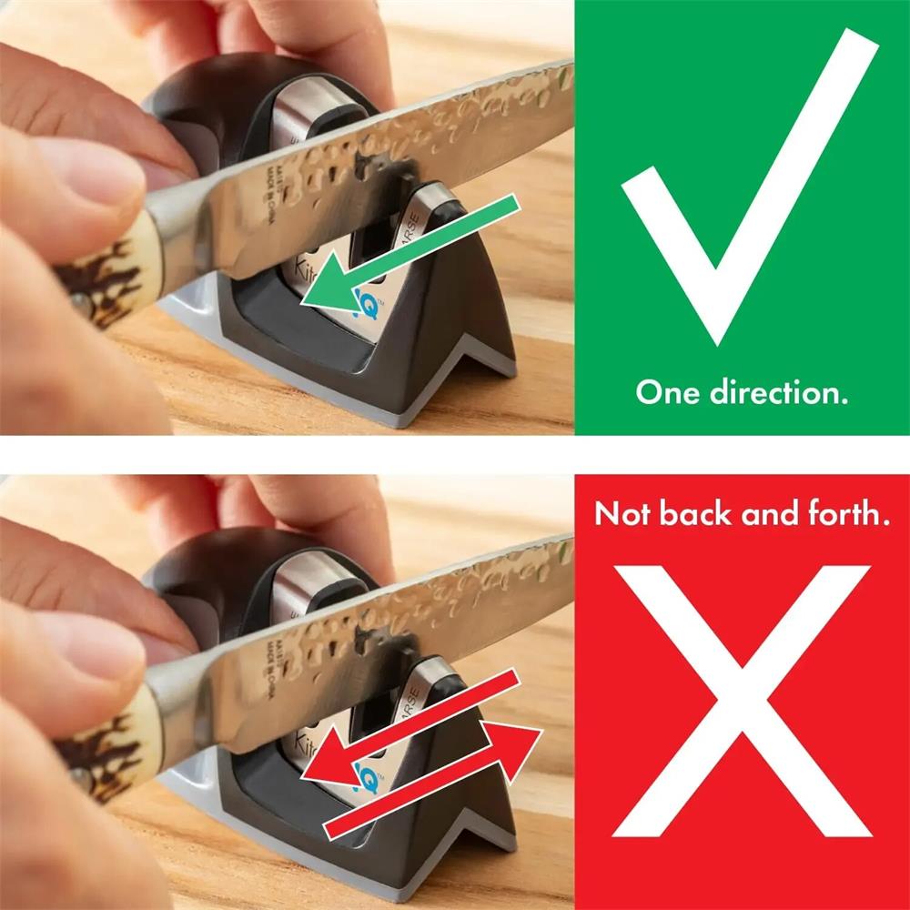 Knife Sharpener 2-Stage Preset Coarse & Fine Slots Knife Sharpening Professional Knife Sharpeners for Kitchen Knives