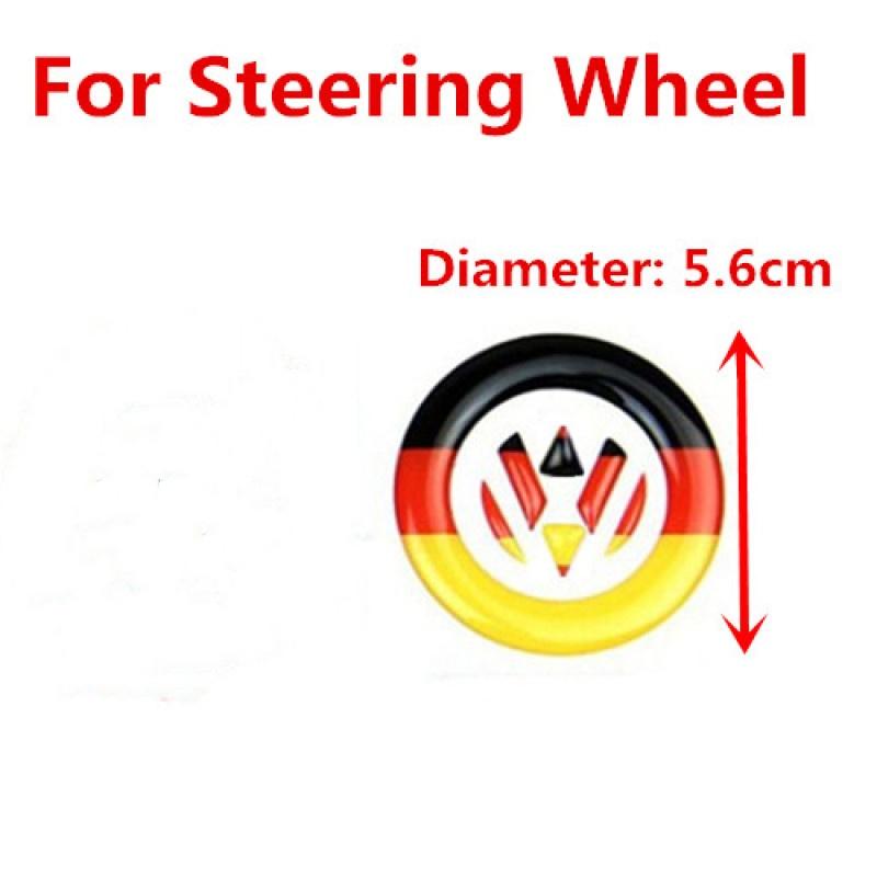 

Наклейка на руль автомобиля, наклейка с флагом Германии, эмблема V + W, передняя и задняя эмблема для V + W 5.6 cm
