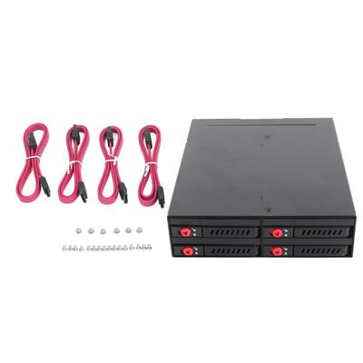 4 Bay HDD Cage Chassis 2.5in Drive Tray 2.5in Mobile Rack Compatible 15mm Thick Bottom Hard Drives SSDs (Not Inclube