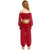Girl Belly Dance Costume Sequin Tassel Top Pants Built In Briefs Rhinestone Decoration Long Sleeve Outfit