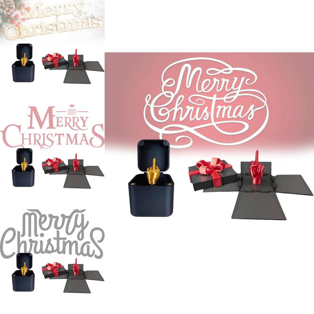 Unique And Creative Middle Finger In A Box Decorative Gift For Christmas Celebrations