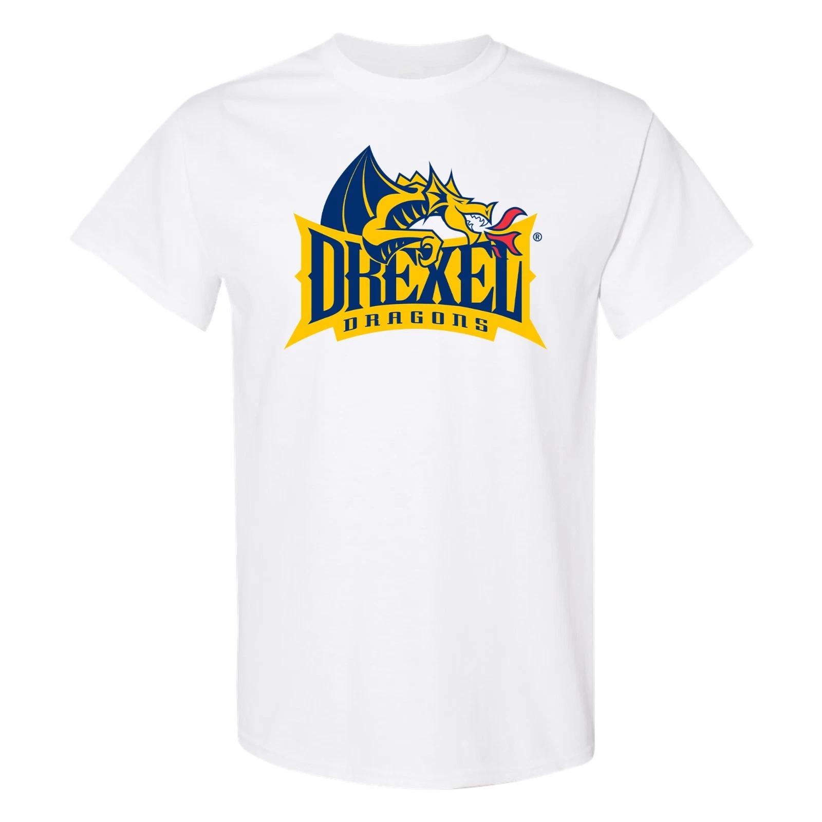 Drexel University Dragons Primary Logo T-Shirt - White L