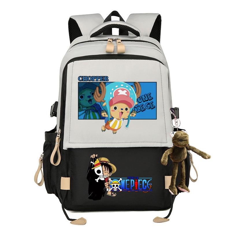 Zaino elegante di grande capacità a tema One Piece per studenti. 7529