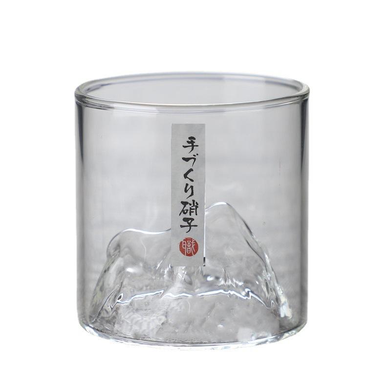 180ML Handmade Whisky Glass Mountain View Shot Glass Mountain Cup Teacup Wine Glass Transparent Heat-resistant Creative Styling