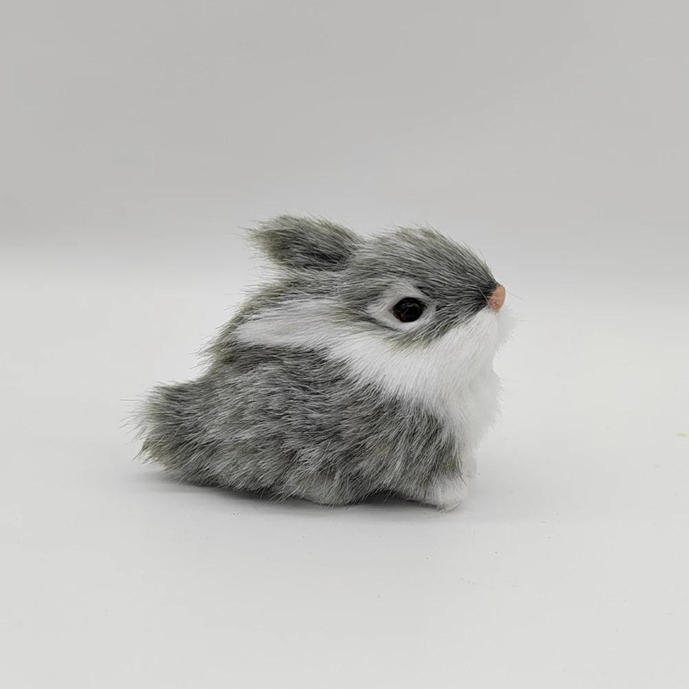 Simulation Plush Action Figures Kids Gift Simulation Rabbit Squatting Model Home DIY Decoration Rabbit Model Rabbits Decoration