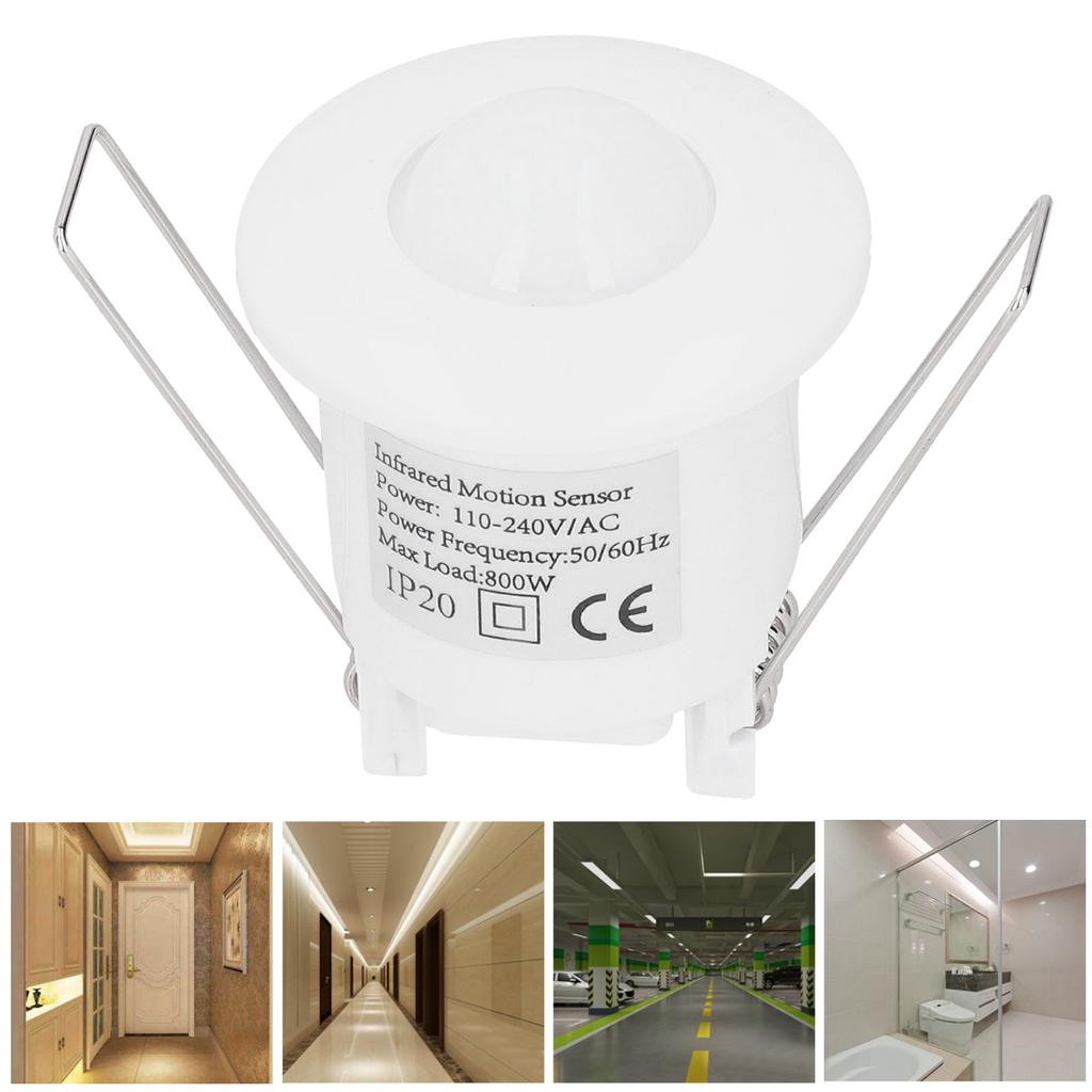 Infrared Body Motion Sensor Control Switch Embedded Delay Adjustable Light Perception AC110-240V