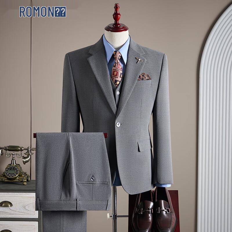 ROMON Men's 3-Piece Business Formal Suit Set