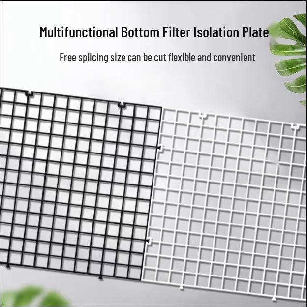Aquarium Mesh Lid and Turtle Basking Platform with Bottom Filter Plate