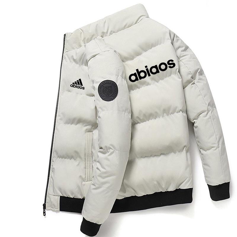 Cross Letter Men's Lightweight Winter Cotton Padded Stand Collar Jacket
