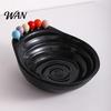Kitchen Fruit Serving Set Bowl with 6 Colorful Forks Large Capacity Spiral Hygienic Bottom Fork Storage Hole for Snacks And Parties Dopamine Color