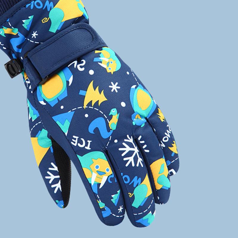 Kinder Kinder Ski Handschuhe Winter Snowboard Schnee Warme Handschuh Jungen Mädchen Wasserdicht Verdicken Fäustlinge Halten Finger Warm
