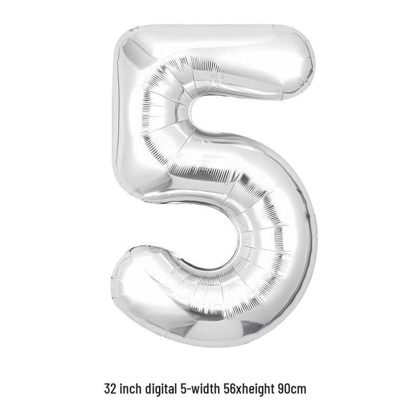32-Inch White Number '40' Birthday Balloon, Aluminum Foil Party Decoration Prop