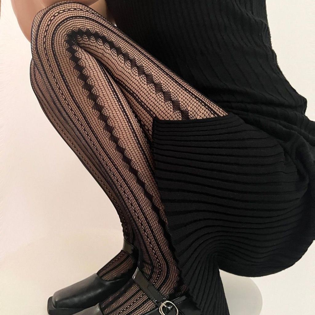 Slimming tights with retro patterns, versatile thin tights for hot girls