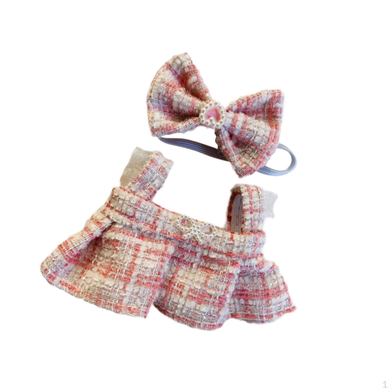 

Комплект одежды для кукол своими руками с аксессуарами для волос для кукол ростом 5,91 дюйма розовый