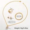 6pcs Women's Watch Set, Women's Fashionable and Casual Quartz Watch and Necklace Bracelet Ring Earring Accessory Set