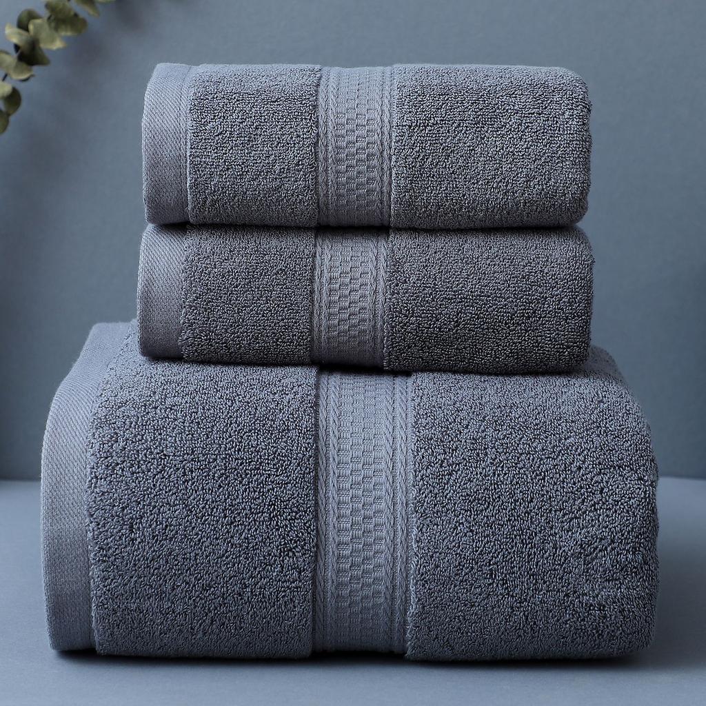 Bath Towels, Towels, Cotton Quick-drying Absorbent Beach Towels, Enlarged and Thickened Hotel Embroidery Logo Gifts