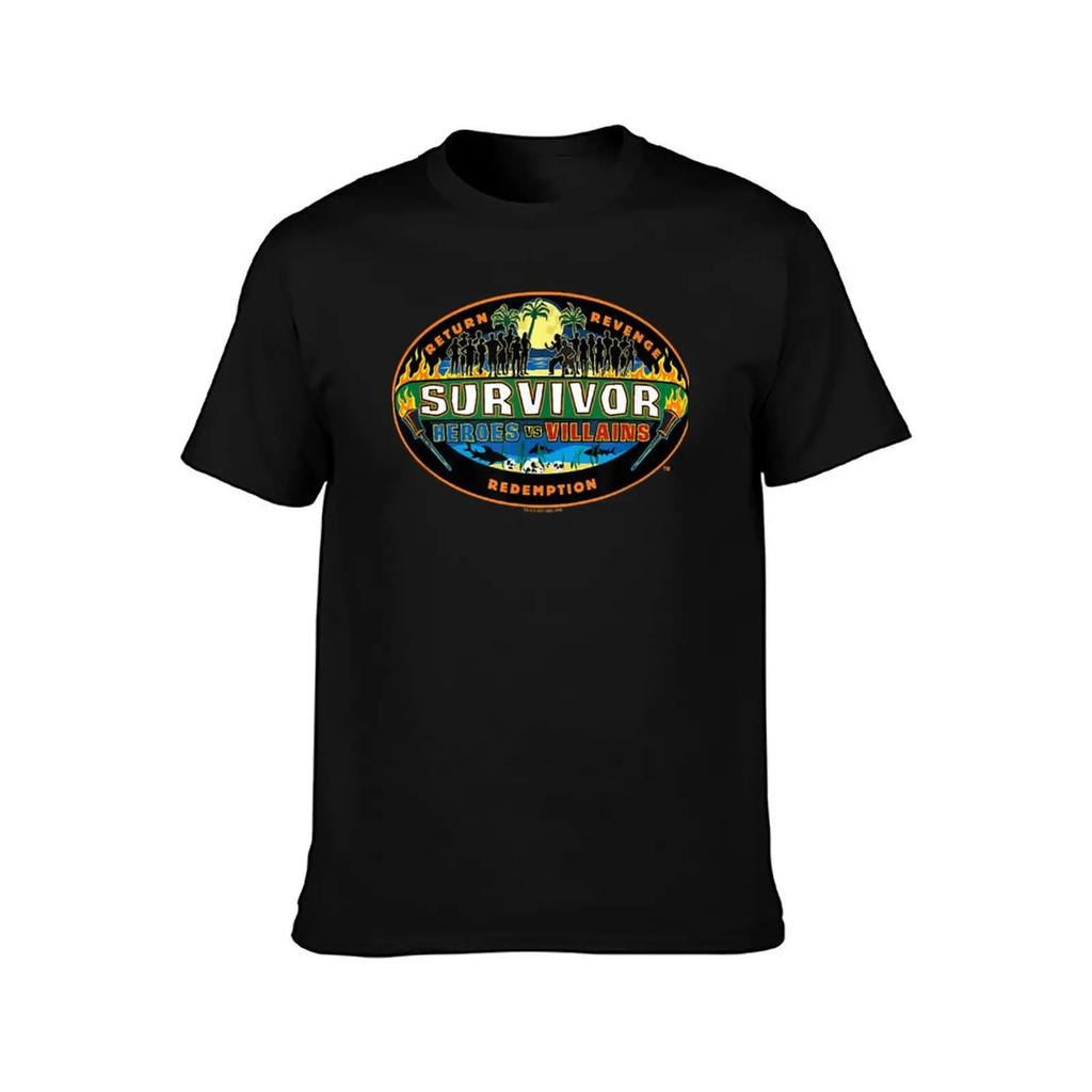 Survivor Heroes Vs Villains T-Shirt graphic tee shirt vintage anime shirt Men's t shirts