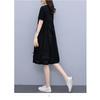 Women's Fashion Summer Spring Short Sleeve O-Neck High Waist Casual Dresses