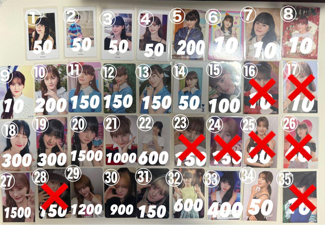 

[USED] Sold individually NiziU Nina trading cards