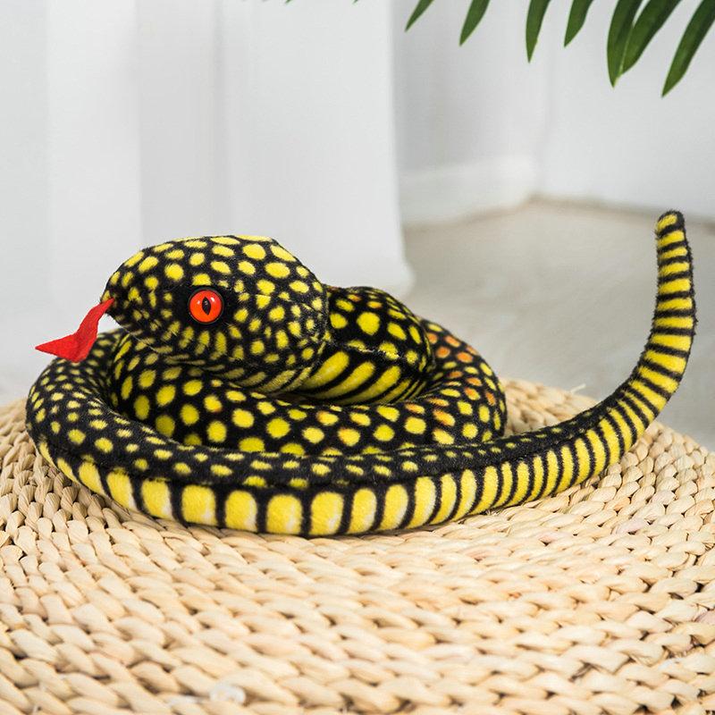 110cm Simulation Plush Toy Boa Cobra Long Stuffed Animal Snake Plushie Funny Tricky BoyFriends Halloween Gift