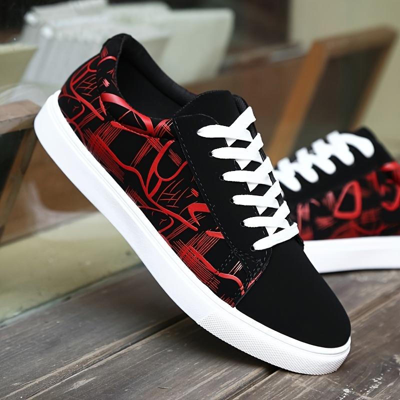 

Men S Stylish Low-Top Skate Shoes with a Street Fashion Vibe, Featuring Comfortable, Non-Slip Laces, Perfect for Outdoor Activities 44 червоний