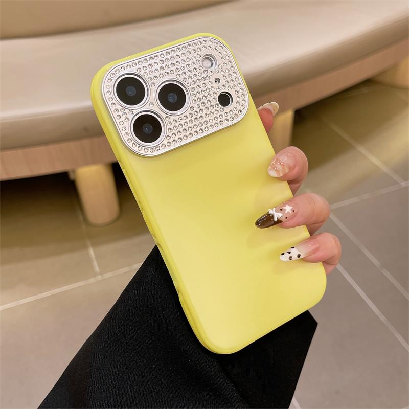 For iPhone 17 Pro Max Luxury Diamond Skin Phone Case For iPhone 17 16 15 14 13 12 11 Pro Max Lens Protective Cover
