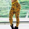 Sunflower digital print slim fit high waist sports yoga pants leggings with tight height and elasticity