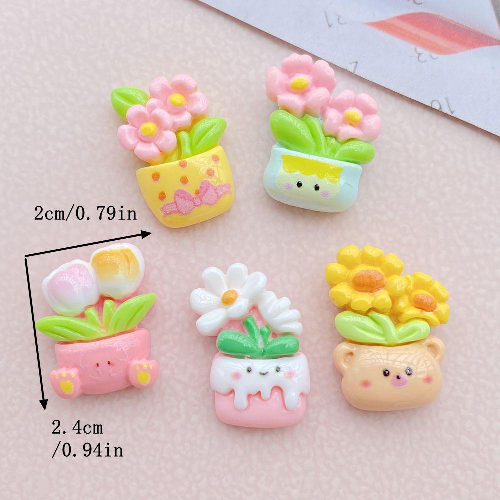 10PCS New Models Colorful Cartoon Animal Flowers Series Resin Scrapbook DIY Jewelry Hairpin Headrope Decoration Crafts